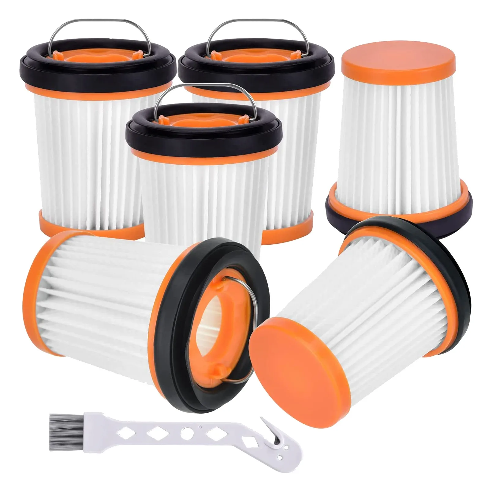 

6 Pack Fabric Vacuum Filter with Brush for Shark WV201 WV200 WV205 WV220 WANDVAC Handheld Vacuum