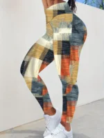 Women's Plus Size 1XL-5XL Casual Tights Sports Pants Casual Colored Slim Fit Pants Imitation Denim Tight High Waist Leggings - Image 5