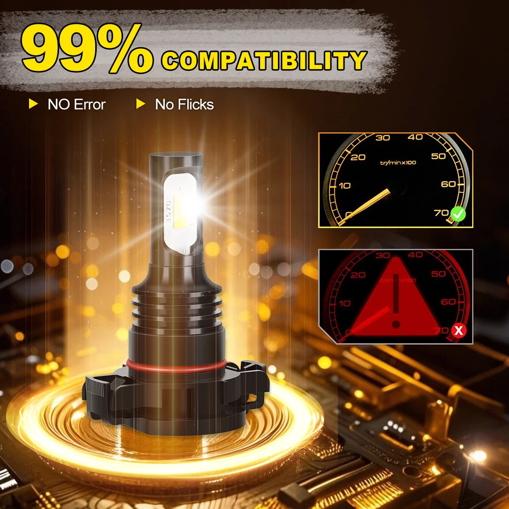 푸조 3008 MPV 2009 2010 2011 2012 2013 2014 2015 2016 전면 LED 안개등 전구 80W 초고휘도 자동차 안개등 12V