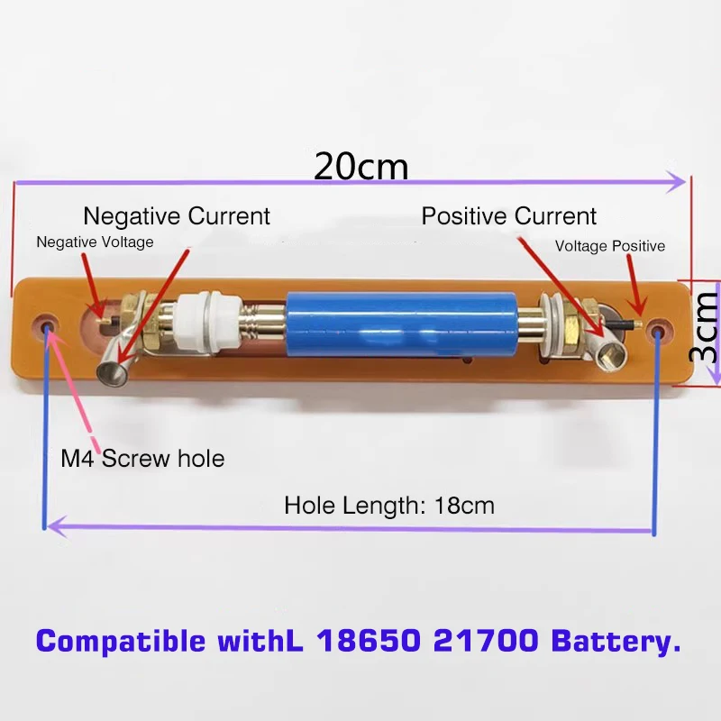 100A Battery Test stand Charge and Discharge Test Stand Four Wire 18650 21700 Battery Internal Resistance Stand Bakelite Profess