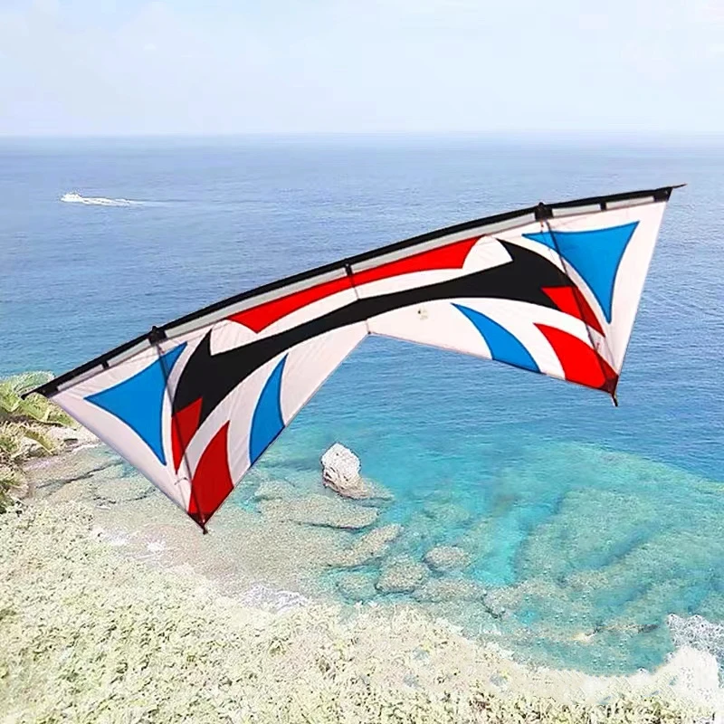 Free Shipping 240cm quad line stunt kite for adults kites reel flying fish kites line steering wheel flying toys power kite koi