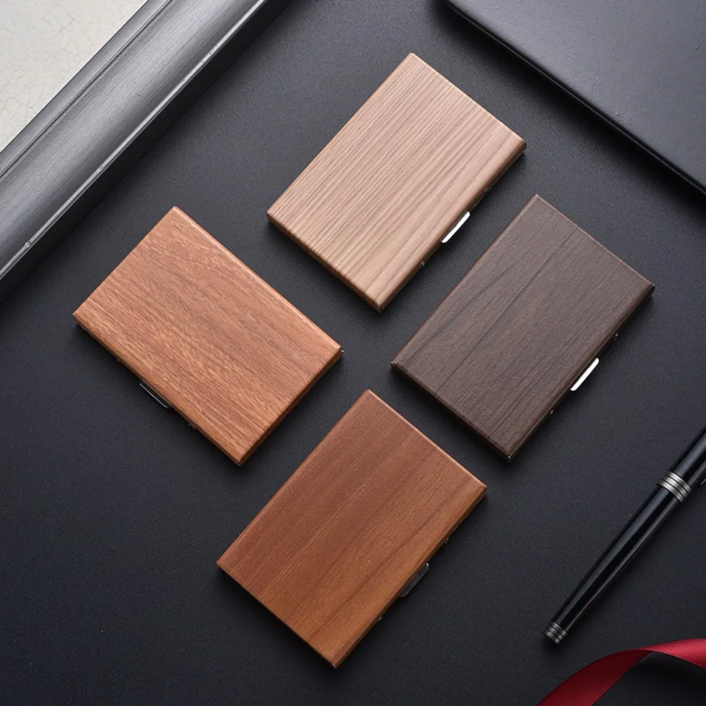 Business Credit Card Holder Business Card Box Stainless Steel Holder Men and Women Metal Ultra-thin Bank Cardholder
