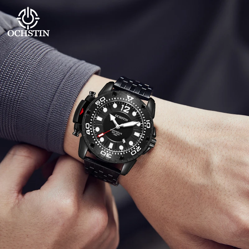 OCHSTIN Business Light Waterproof Wristwatch Multifunction Quartz Movement Hot Model 2024 Mariner Series Men's Quartz Watch