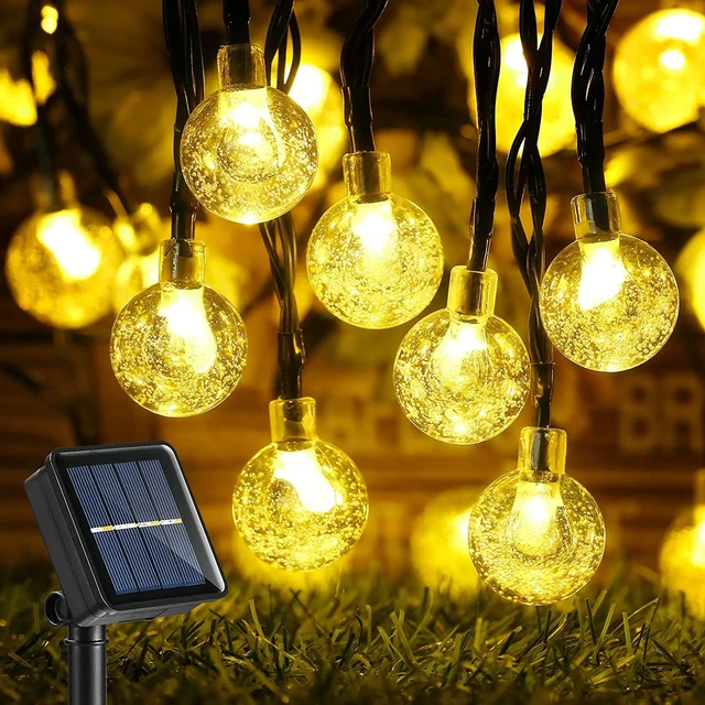 Acheter Lampe solaire boule à 20/30 LED, guirlande lumineuse féerique,  décoration de jardin et de noël pour l'extérieur