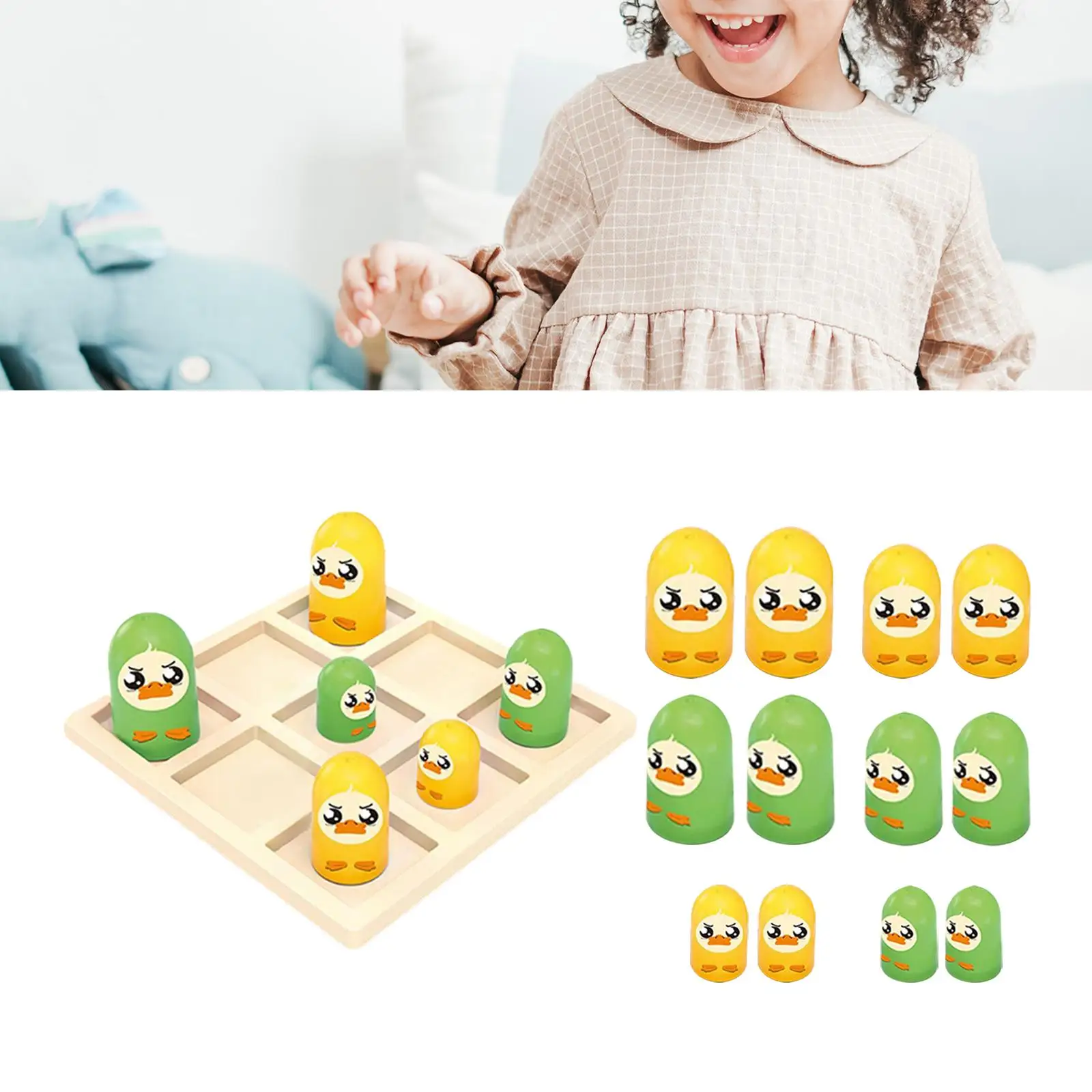 Tic TAC Toe Game Teaching Toys Ages 4-8 Years Old for Adults and Family Party