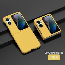 Slim Matte Shockproof Hard Case for Find N2 Flip (Yellow)