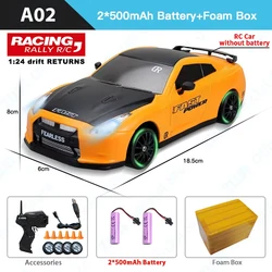 High-Performance LED 4WD RC Drift Car - Professional Racing Toy for Kids (GTR A02 2B FB)