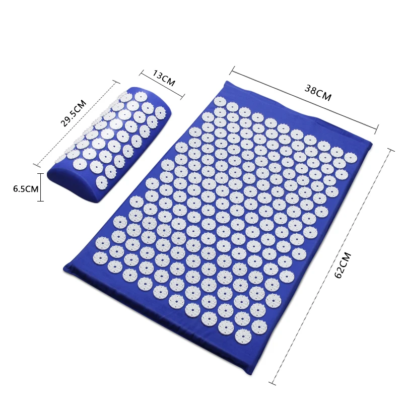 62*38cm Gyúró Párna Megmasszíroz Szalmafonat acupressure enyhíti Hátsó Alapanyag Kellemetlenség Szeg Birkózószőnyeg Akupunktúra Jóga mat/pillow