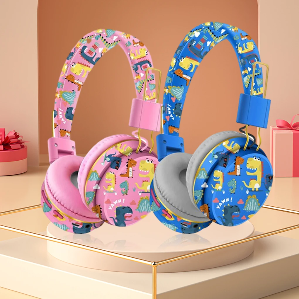 Dinosaure Casque Audio Enfant, Casque Bluetooth sans Fil Enfant