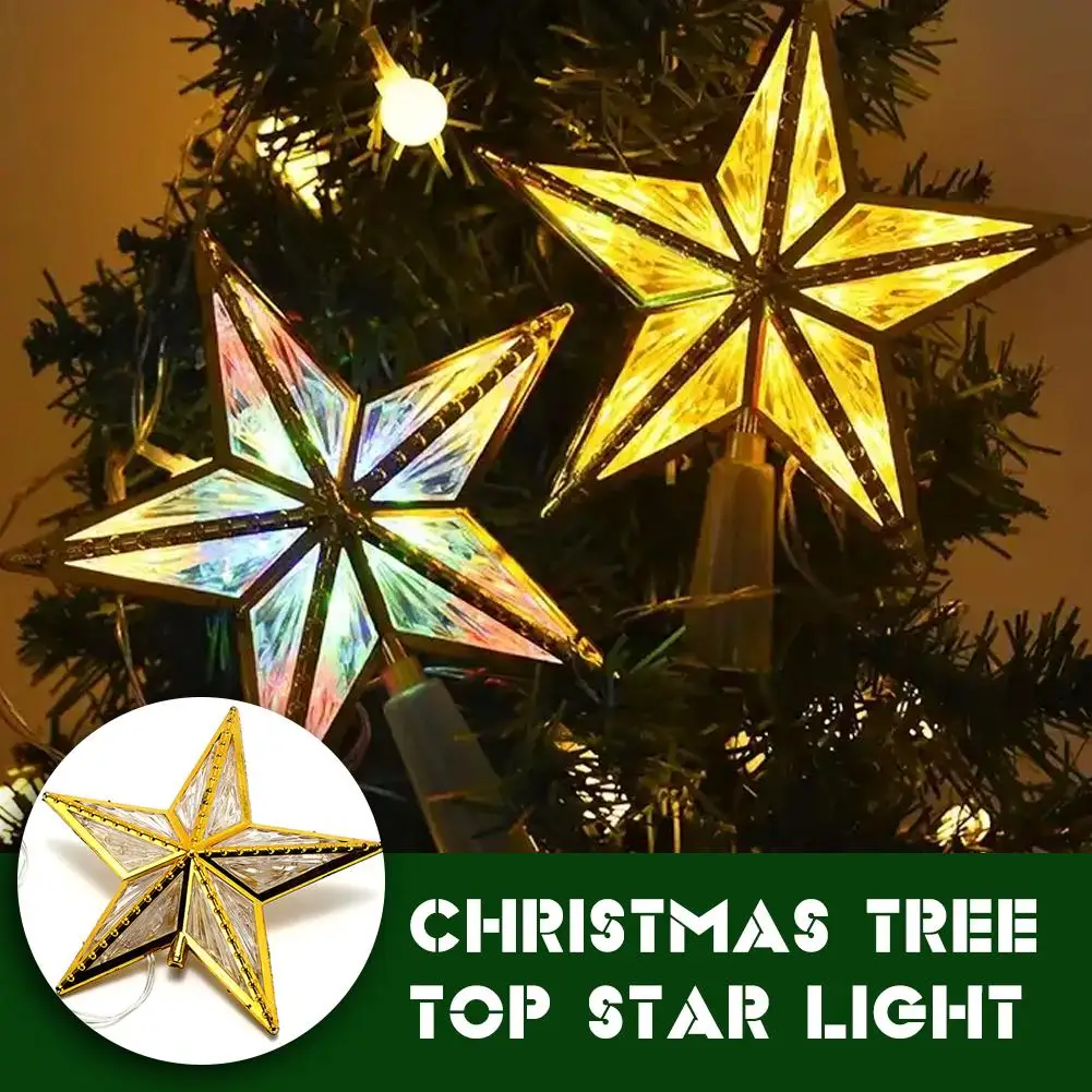 

1Pc 16/20cm Christmas Tree Top Star Light LED Glowing Star Lamp Xmas Tree Decoration Home Xmas Party Supplies Navidad Noel 2023