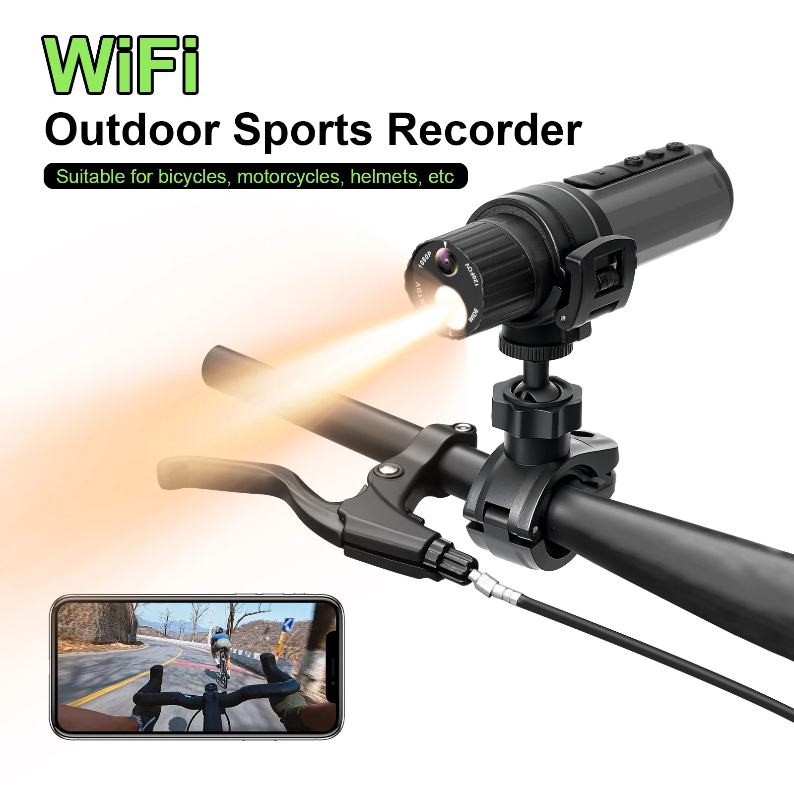 1080p Hd Wifi Action Camera For Cycling Motorcycle And Helmet_voghion.com