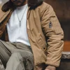Maden Vintage B15 Bomber Jacket for Men Faux Rabbit Fur Lapel Signature Arm Pocket Winter Thickened Warm Windproof Coat Parkas 5