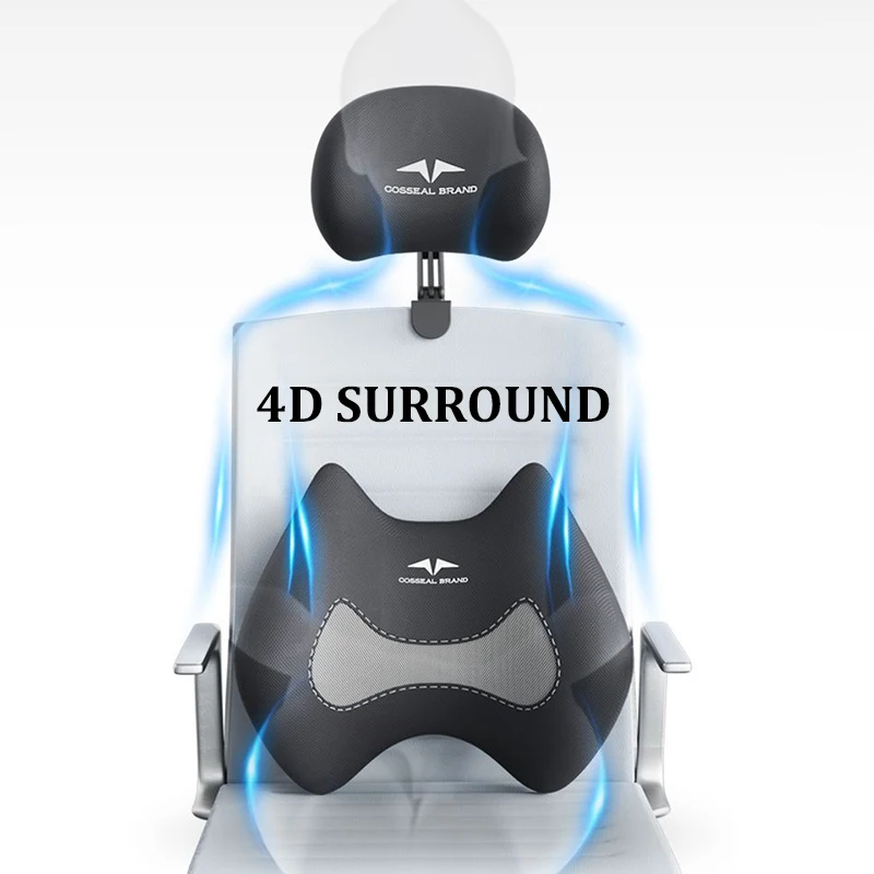 New Office Chair Adjustable Headrest Ergonomically Designed Retractable bracket Pillow Waist Protection Cushion Comfortable Rest 6