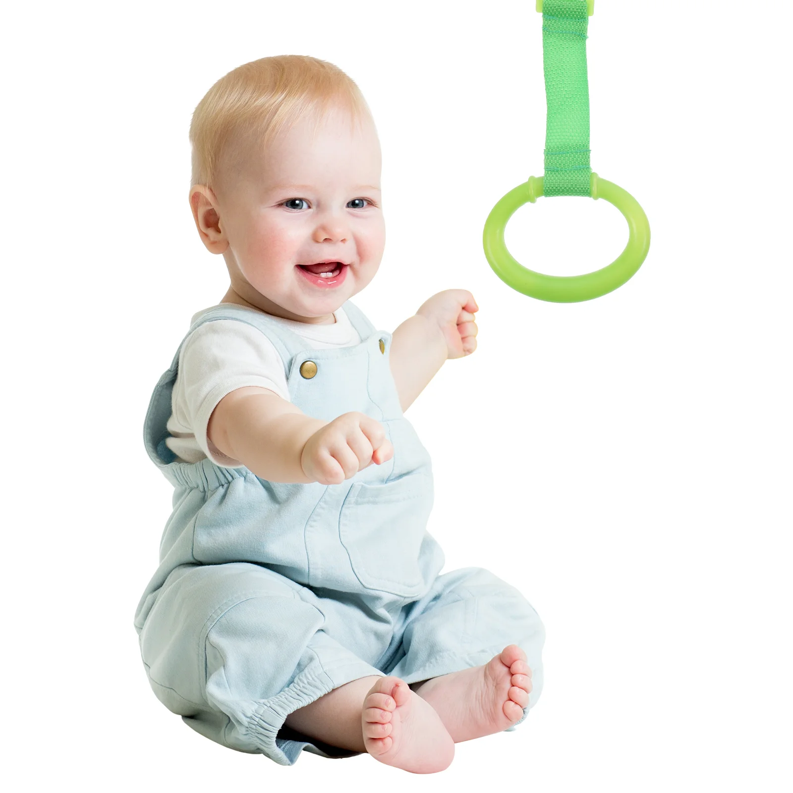 Playpen 4Pcs Rings Newborn Crib Hanging Rings Bed Stand Up Rings Cot Hanging Rings Walking Assistant Tool