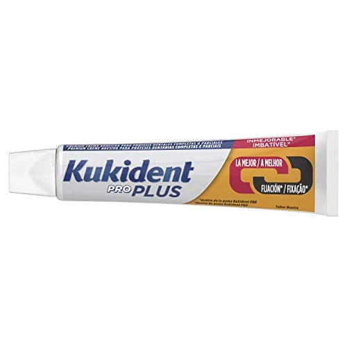 DENTAL KUKIDENT PRO PLUS DENTURE ADHESIVE CREAM FREE SHIPPING !!! 