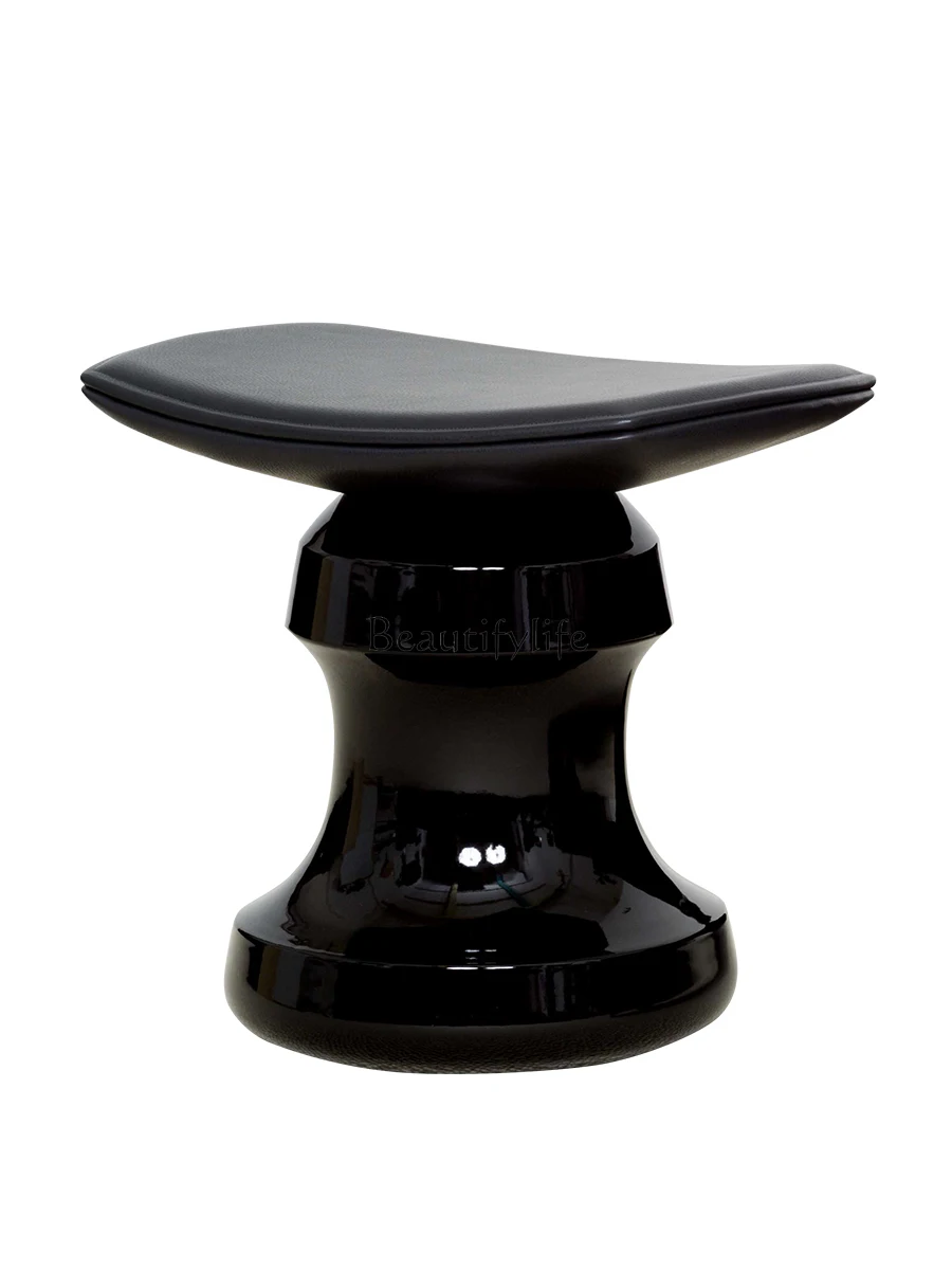 

Designer Model Side Table Advanced Makeup Stool Modern Simple Shoes Changing Pedal Creative Strange Shape a Block of Wood