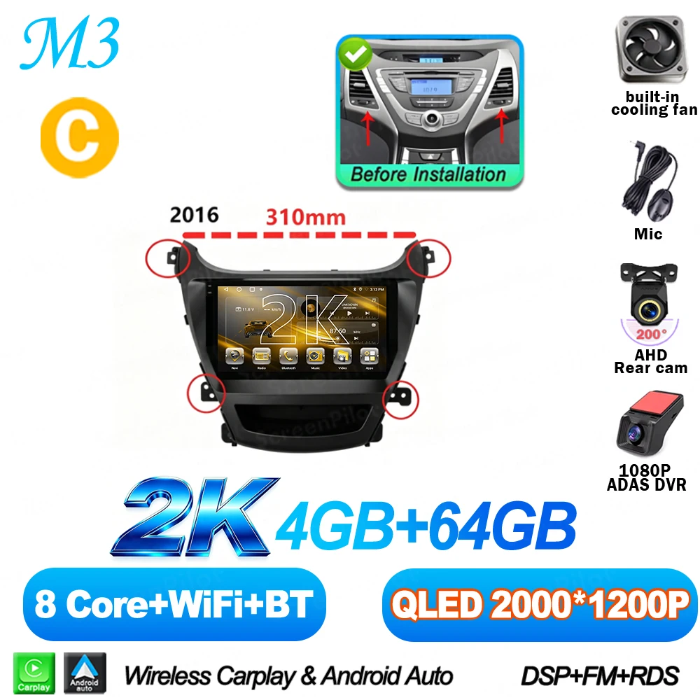 2K 4-64G DVR wifi C