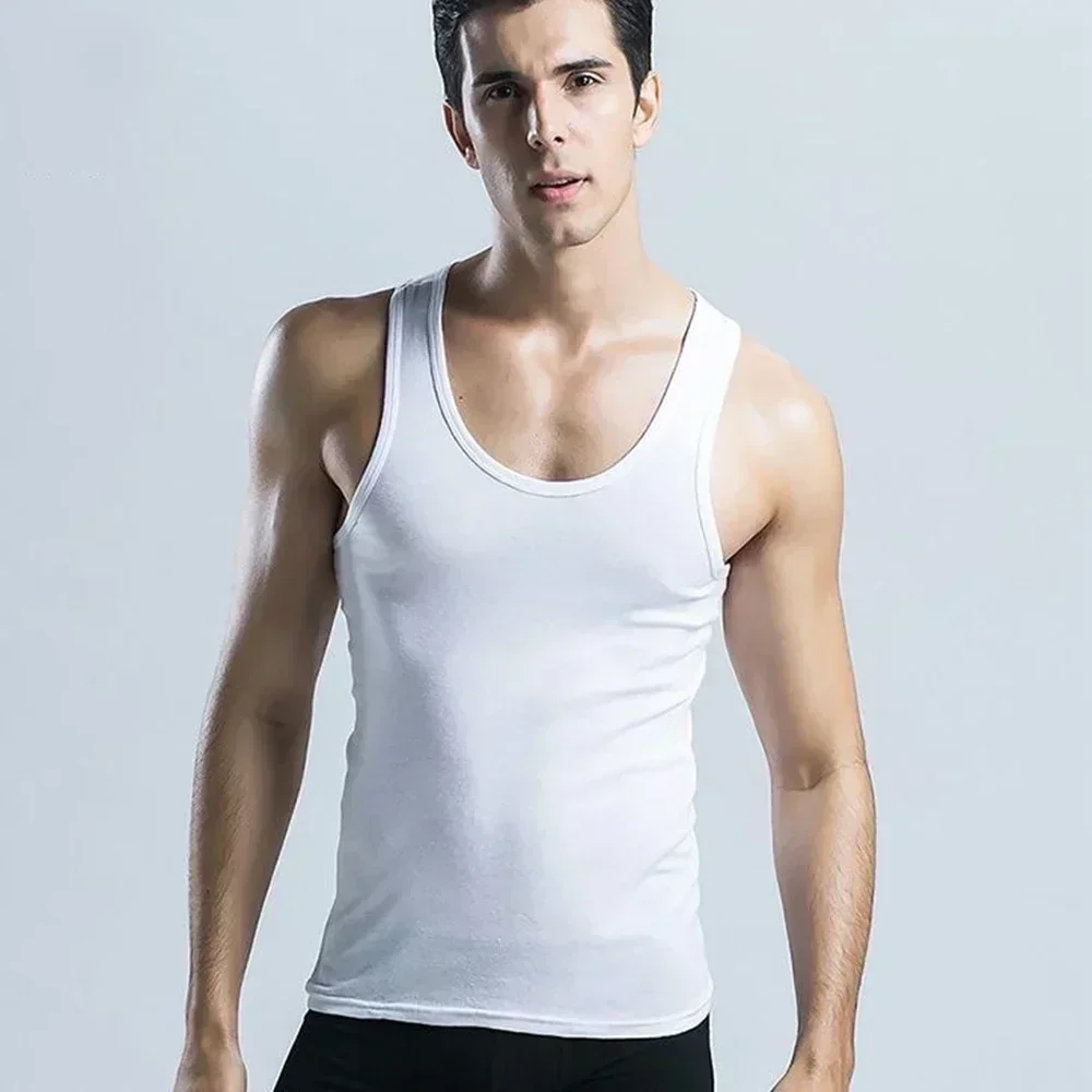 

Tank Tops Black White Gray Singlets Sleeveless Fitness Male Vest Casual Bodybuilding Vest Summer New Tops Men Clothing B01403