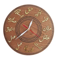 Shia Islamic 12 Imams Wall Clock Minimalist Wooden Ottoman Clock Arabic Home Decor Ahlulbayt Eid Gift Karbala Imam Mahdi Clock 1