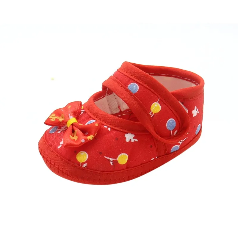 Baby Girl Shoes  Floral Bow First Walkers Soft Sole Crib Newborn Toddler Shoe Infant Baby Girls Shoes 0-18 Month 5