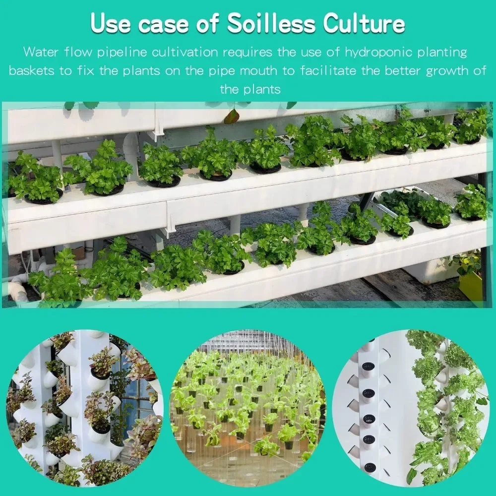 Hydroponic Basket Garden Vegetable Soilless Grow Net Pot Aeroponics Plastic Planting Mesh Pots Plant Nursery Trays