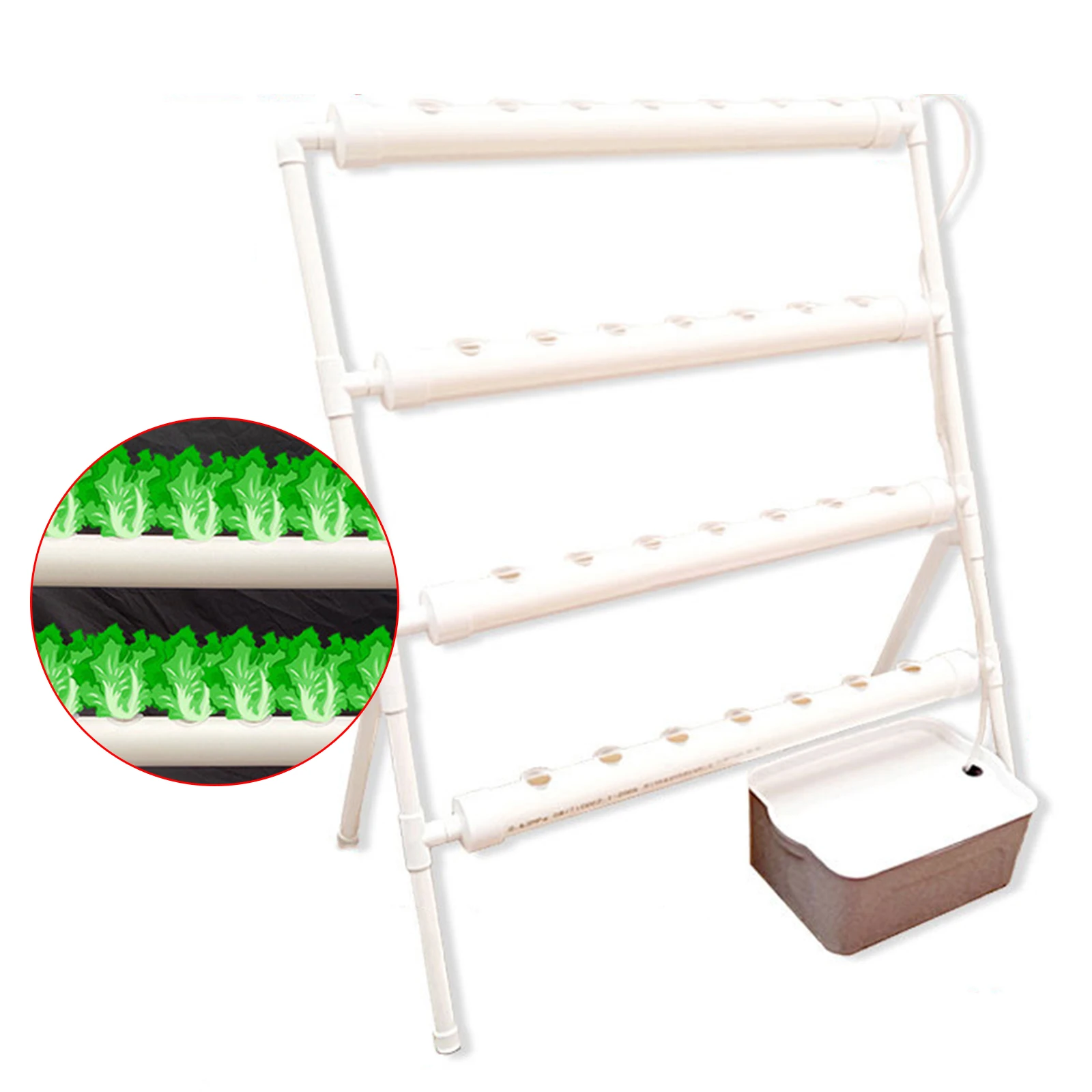 Hydroponic Grow Kit Hydroponic System 36Holes Fruit PVC Pipe Home for Hydroponics Earthless Plant Growing Systems