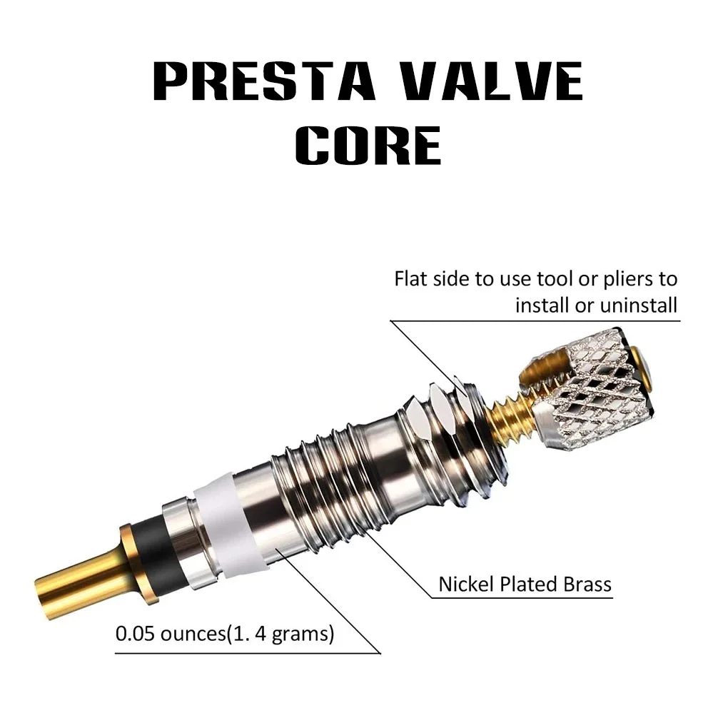 Bicycle Valve Core Bicycle Presta Valve Core Brass CNC 2/6/12PC for MTB Road Bike
