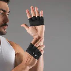 Compact Fitness, Weightlifting & Training Gloves - L (Black)