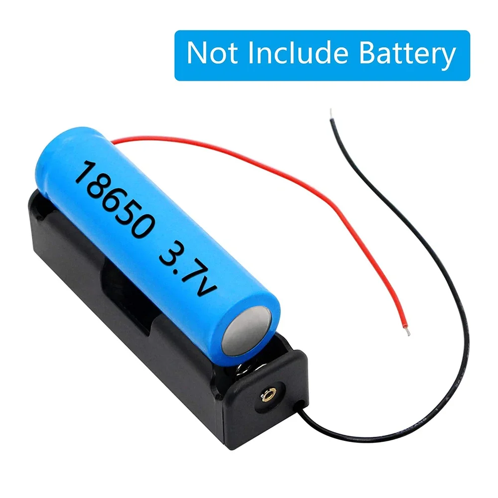 10pcs 18650 Battery Case 1 Slot 3.7V Storage Box Holder with Leads for DIY Power Bank LED Flashlight Toys Electronics