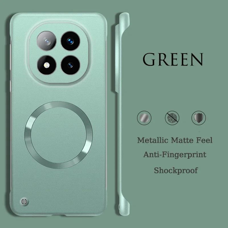 Luxury Ultra-Thin Metallic Frameless Magnetic Case with Magsafe and Shockproof Protection