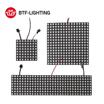 RGB LED 픽셀 패널 라이트, WS2812B, WS2812B, ECO, 64 LED, 256 LED, 8x8, 16x16, 8x32 디지털 스크린, 개별 주소 지정 가능, 5V