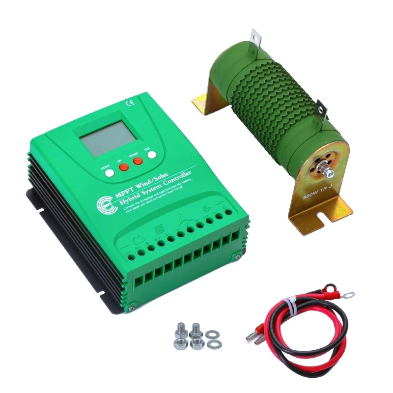 

12V 24V 48V MPPT Wind Solar Hybrid Charge Controller With Dump Load Resistor For 0-1600W Wind Generator 0-1200W Solar Panel