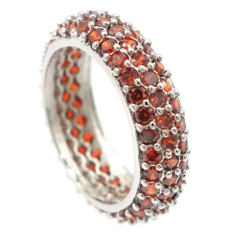 4g Customized 925 SOLID STERLING SILVER  Rings Tanzanite Orange Spessartine Kunzite Blue Turquoise Black White Sapphire Sz 6-11