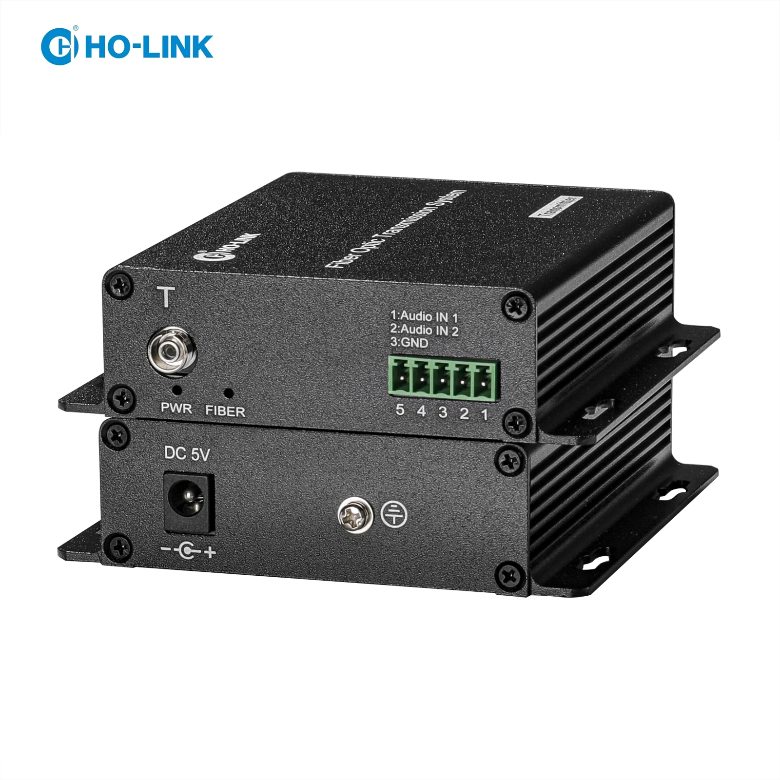 2 Channel 20km audio fiber optical transmitter and receiver with CE/FCC/RoHs