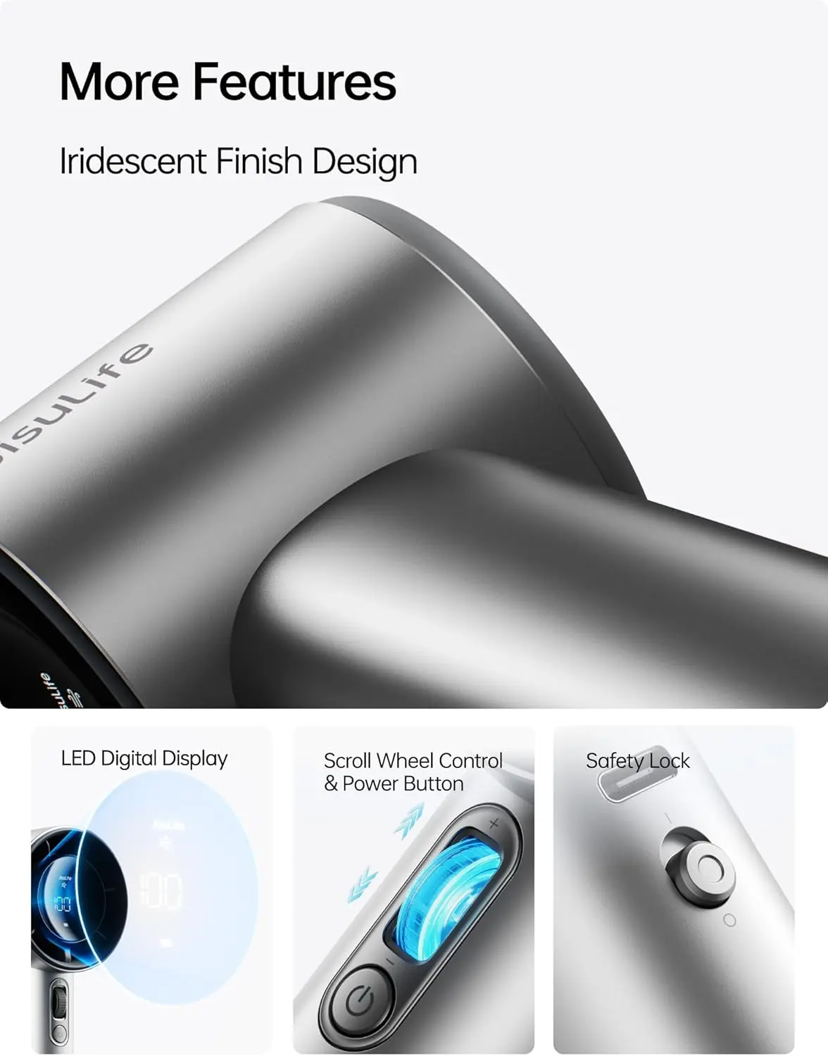 지술라이프 프로1S 2025 휴대용 터보 팬 5000mAh 100단 속도 18W 타입-C 고속 충전 디지털 디스플레이 휴대용 포켓 쿨링 팬