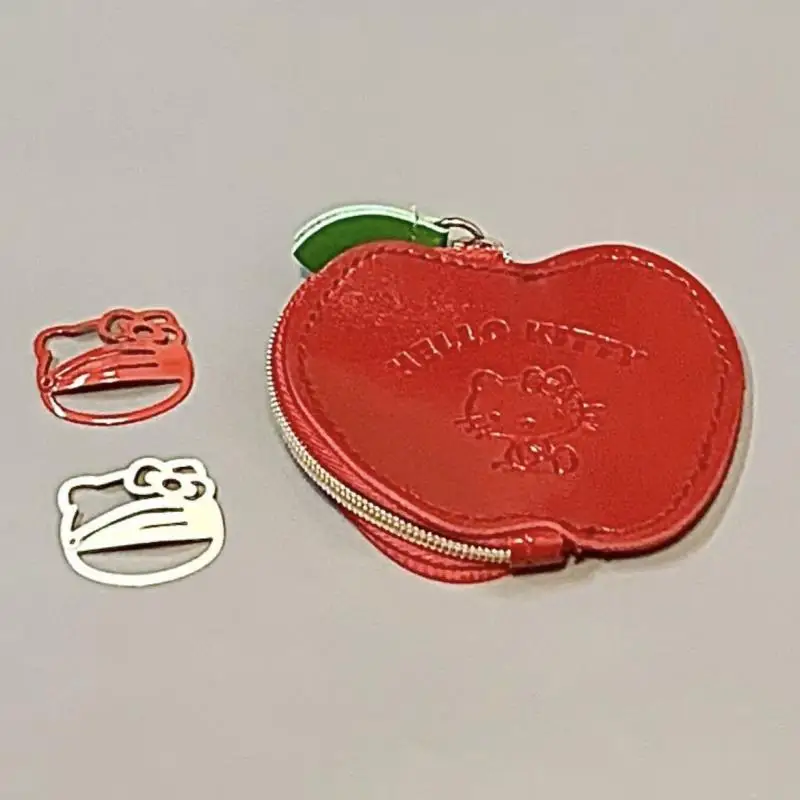 

Кошелек для мелочи Hello Kitty Sanrio, милая сумочка из искусственной кожи для наушников и мультяшных персонажей аниме, креативный Миниатюрный держатель для карт, праздничный подарок для девушек
