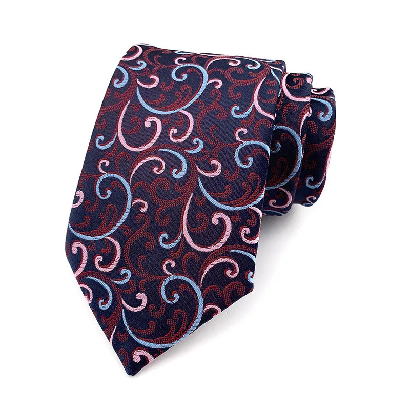 

Luxury Mens Tie 8cm Width Man Necktie Long Pink Blue Floral Patterned For Wedding Party Gravatas Para Homens YUW15