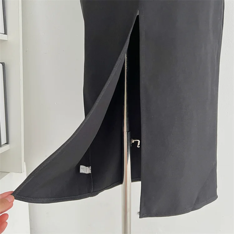 Y2K 3-piece Set Women Crop Coat Blazer White Shirt Halter Sleeveless Bodycon Midi Dress Autumn New Female Korean Chic Outfits