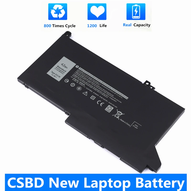 

CSBD New 42Wh DJ1J0 60Wh F3YGT Laptop Battery For DELL Latitude 12 7000 7280 7290 7390 7490 7380 7480 E7280 Series PGFX4 0NF0H