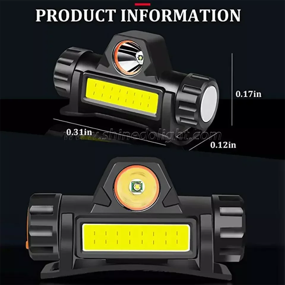 LED 헤드램프 2모드 USB 충전식 강력한 헤드라이트 방수 14500 헤드 토치 캠핑 낚시 랜턴