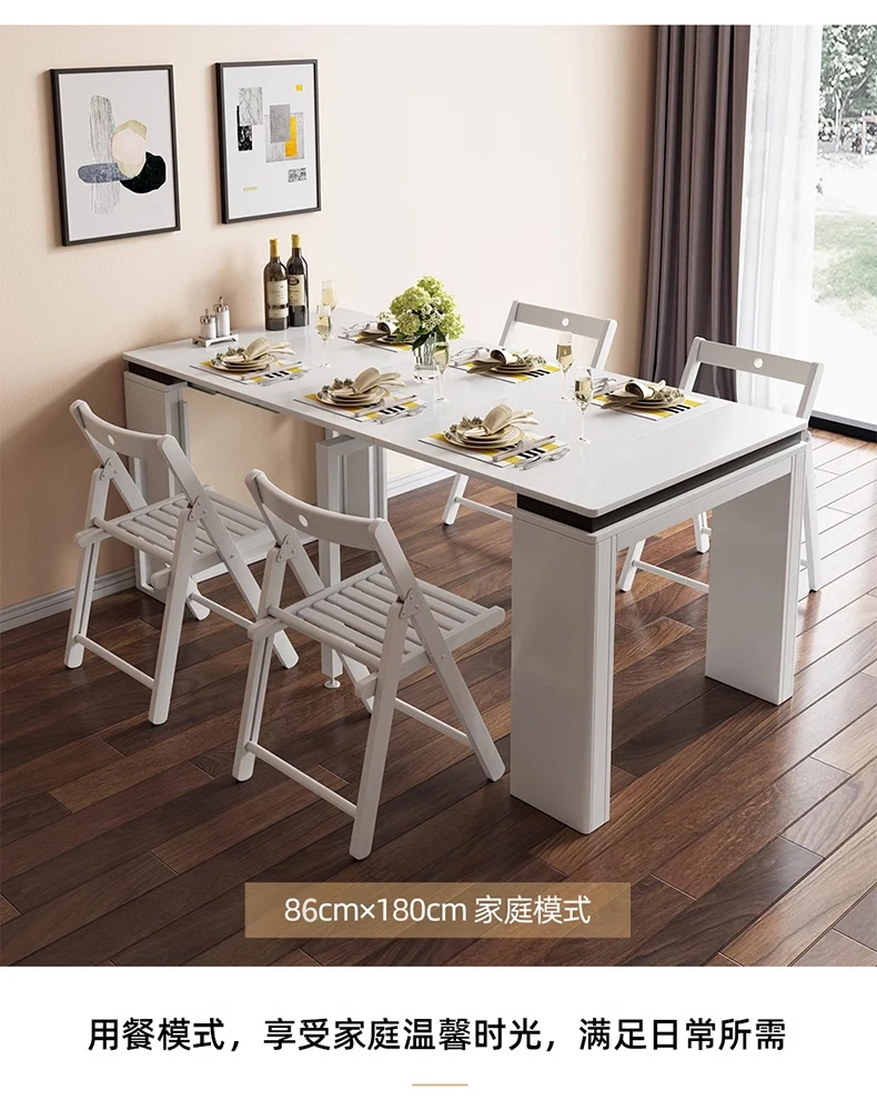 Description Picture 6 of itemModern Extendable Dining Table Rectangle Sideboard With Storage Mesas De Comedor Home Furniture