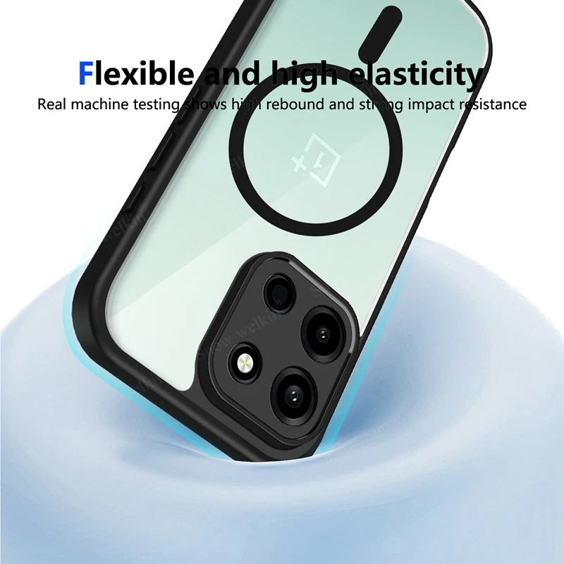 Magnetic Transparent Silicone Shockproof Phone Case