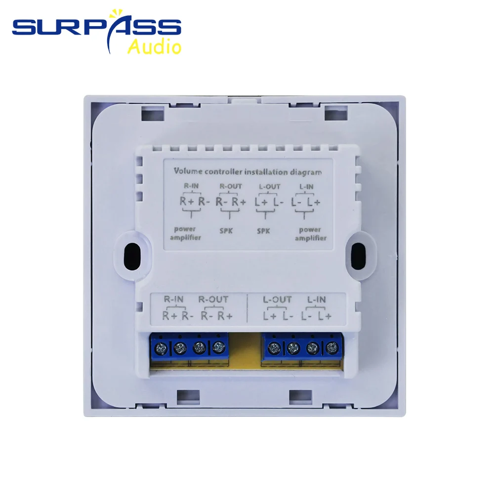 Acrílico Stereo Tuning Control para Alto-falante Resistência Fixa Controlador de Música Amplificador Home Deco Volume up Canais Ajuste - Image 2