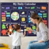 My First Daily Calendar - For Kindergarten Classrooms, A Loop Time Learning Center, A Weekly Chart For Children's Learning 4