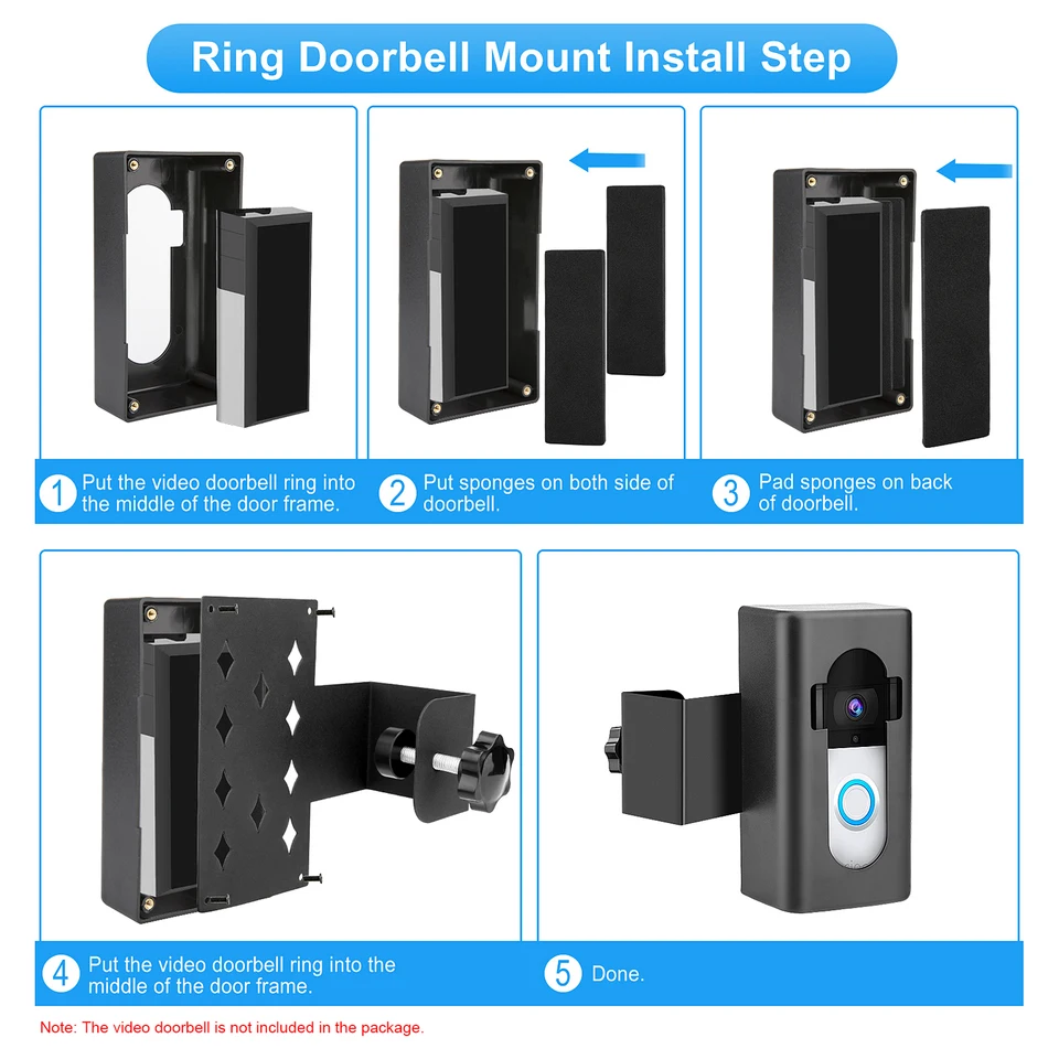 Anti Theft Doorbell Mounts No-Drill Anti-Theft Mount For Ring