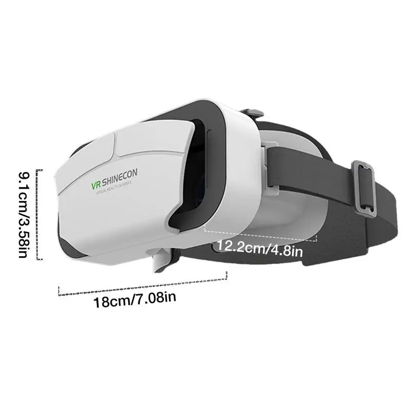 1PC VR Glasses Dissipate Heat 3D VR Headset VR Virtual Reality For 4.5-7.0  Inch IOS