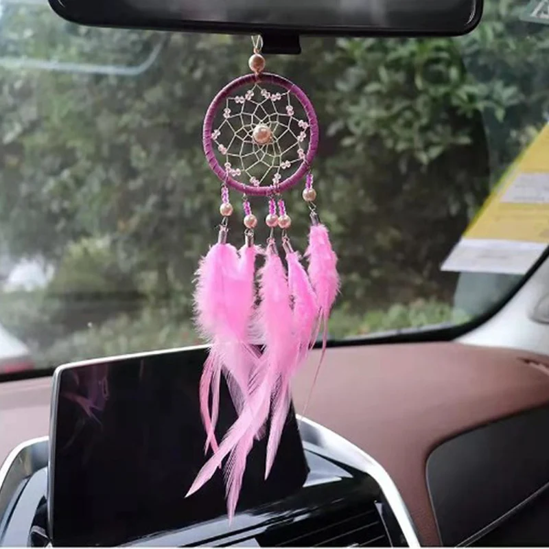 Décoration Rétroviseur Dream Catcher Pendentif De Voiture Capteur De Rêves Suspendu Ornements Pour Rétroviseur Intérieur Ornements Suspendus De Voiture Pour Accessoires De Rétroviseur De Voiture