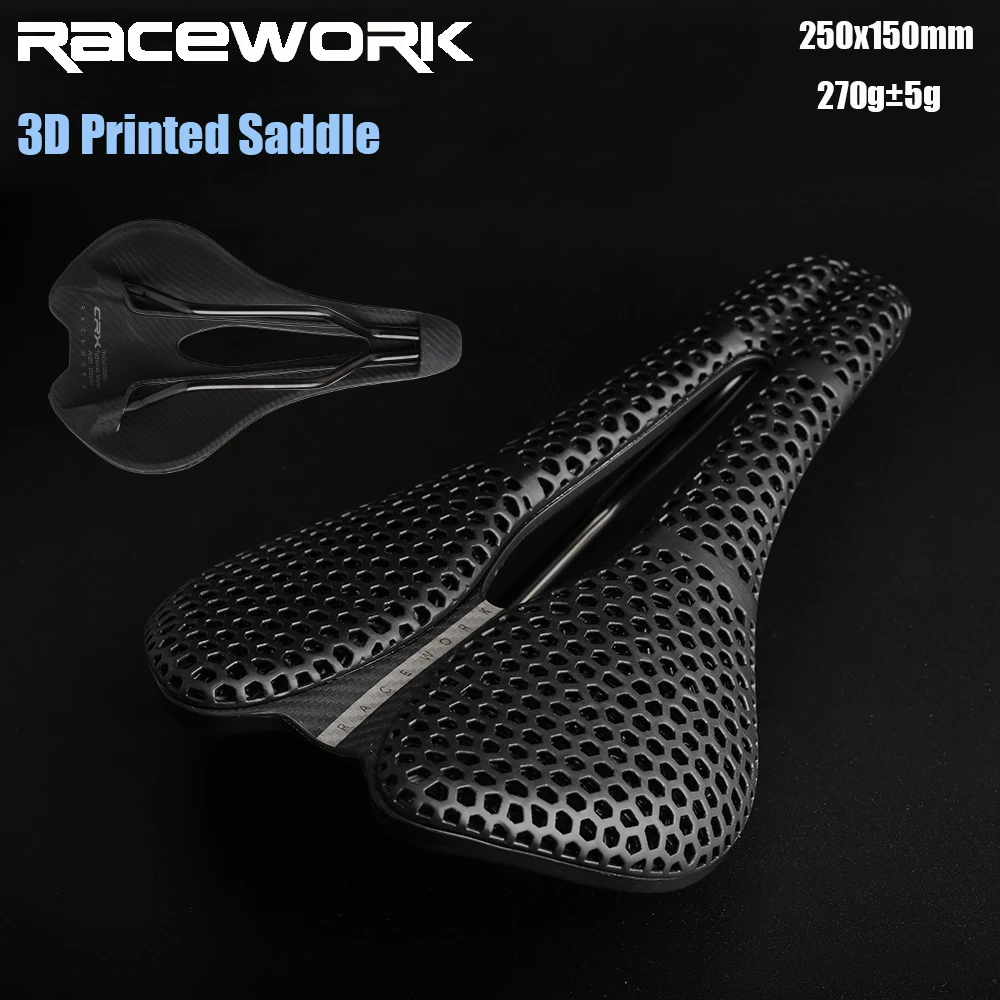 RACEWORK S5060 3D Printed Bike Saddle Ultralight Breathable Road MTB