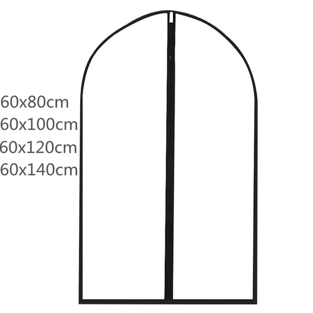 1Db-Os Porálló Ruházat Burkolatok Peva Átlátszó Bevonó Védőszekrény-Alacsony Hőmérsékleten Összecsukható Öltöny Függő Ruhadag - Image 6