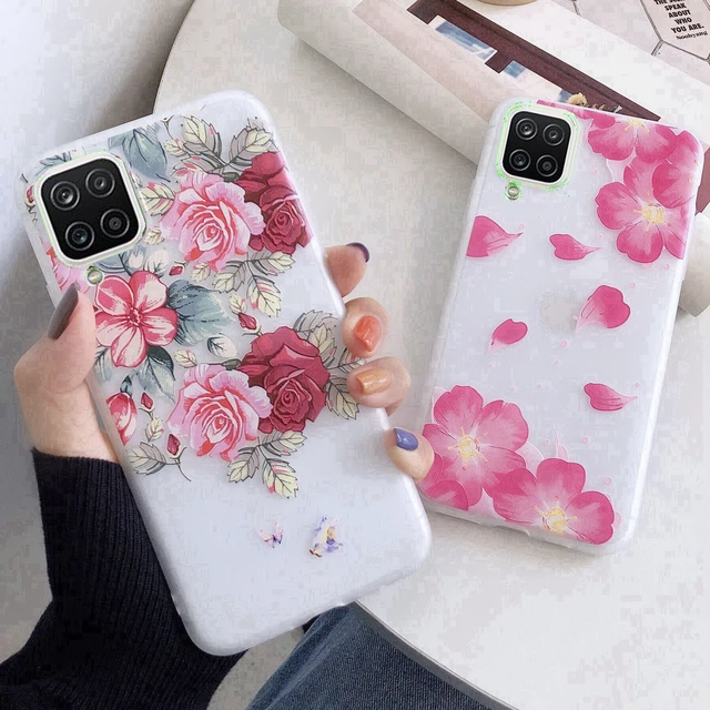 Luxury Phone Cases Samsung Galaxy S22 Ultra - Luxury Flower Cover Pattern  Soft - Aliexpress
